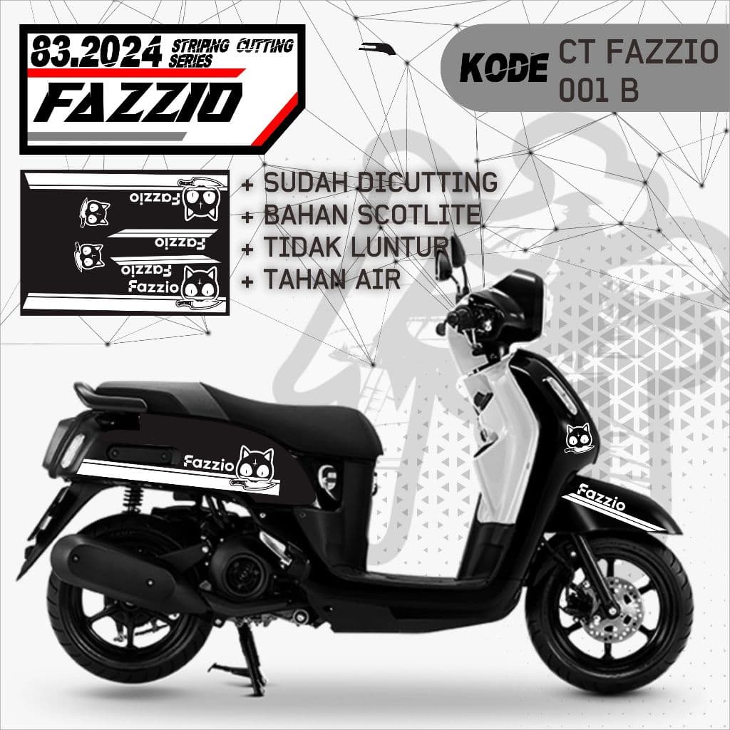 Striping sticker แถบตัด YAMAHA FAZZIO ALL YAMAHA FAZZIO สติ๊กเกอร์ VARIATION