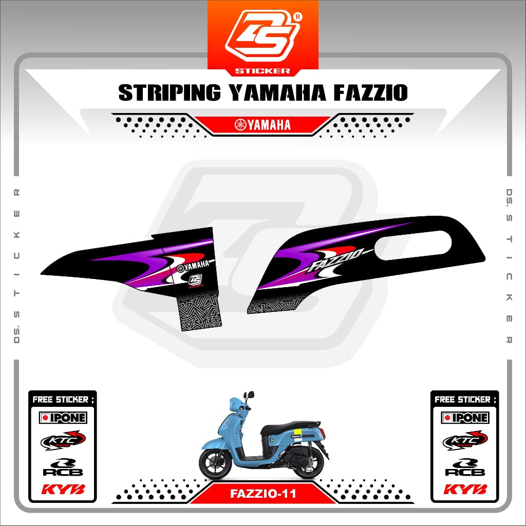 Fazzio Striping Sticker Decal List Yamaha Fazzio FZ Variation290726 สติ๊กเกอร์ DS