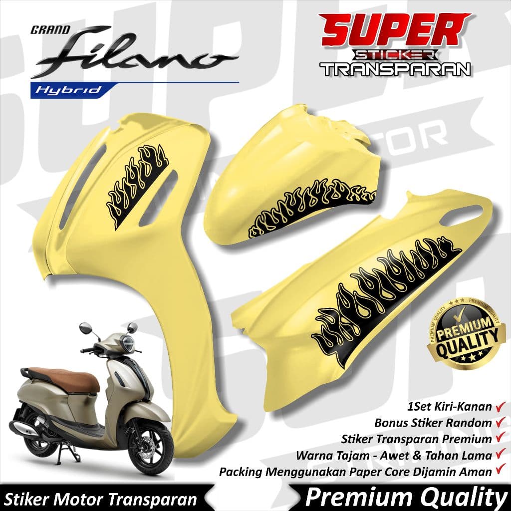 Cool Grand Filano Uv สติ๊กเกอร์ Filano Striping แถบโปร่งใส Yamaha Grand Filano API