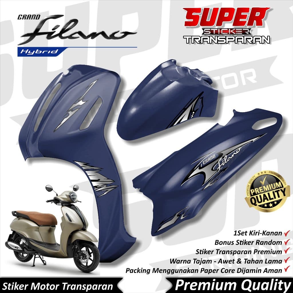 Cool Grand Filano Uv สติ๊กเกอร์ Filano Striping แถบโปร่งใส Yamaha Grand Filano API HEXA