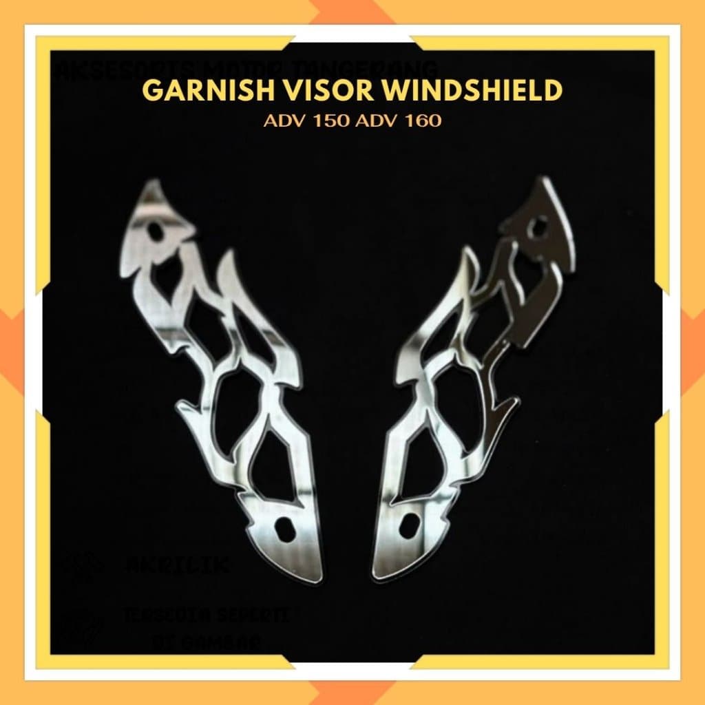 WINDSHIELD VISOR GARNISH MOTORCYCLE ACCESSORIES GLASS MIRR GARNISH ADV 150 ADV 160 ACRYLIC 4 มม.AD08