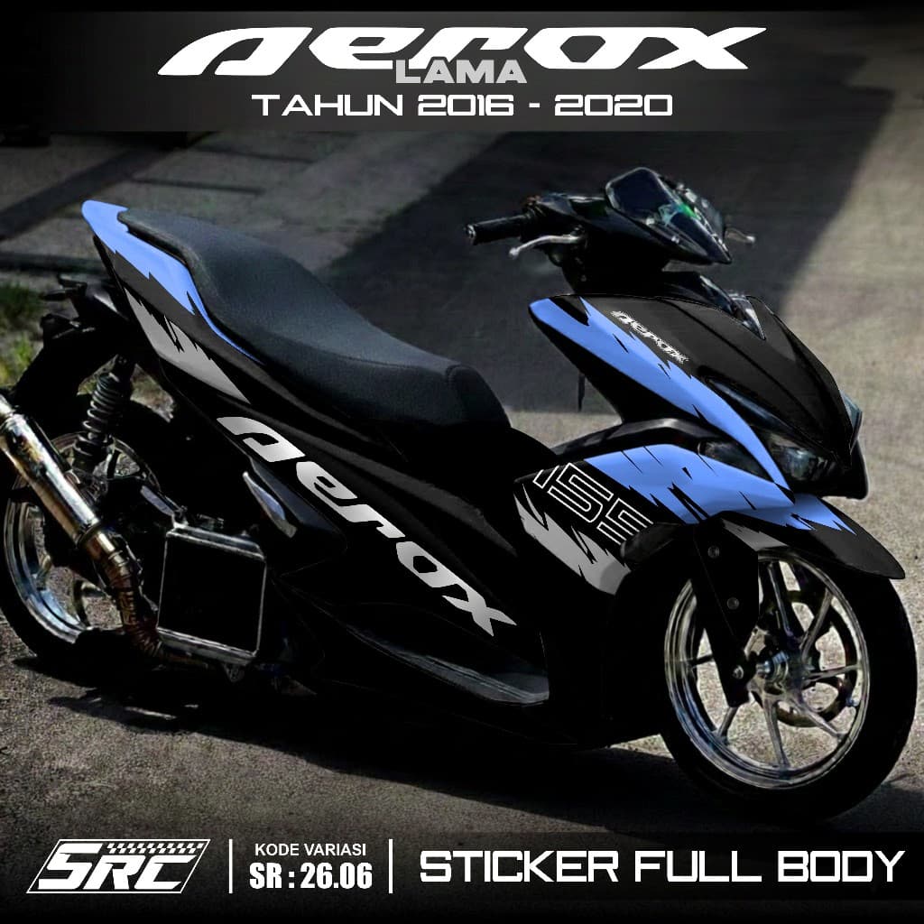 ล่าสุด Full Body สติกเกอร์ Yamaha Aerox Old VVA 2016 2017 2018 2019 2020 Full Body สติกเกอร์เก่า Aerox Vietnam Motif สไตล์ Aerox Old Vietnam สไตล์ Simple SR 26.06