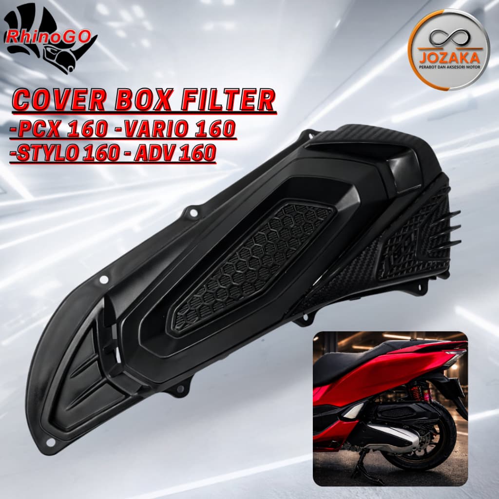 RhiniGo - กรองฝากล่อง pcx 160/vario160/adv160/stylo 160 ทรง Racing / สปอร์ต