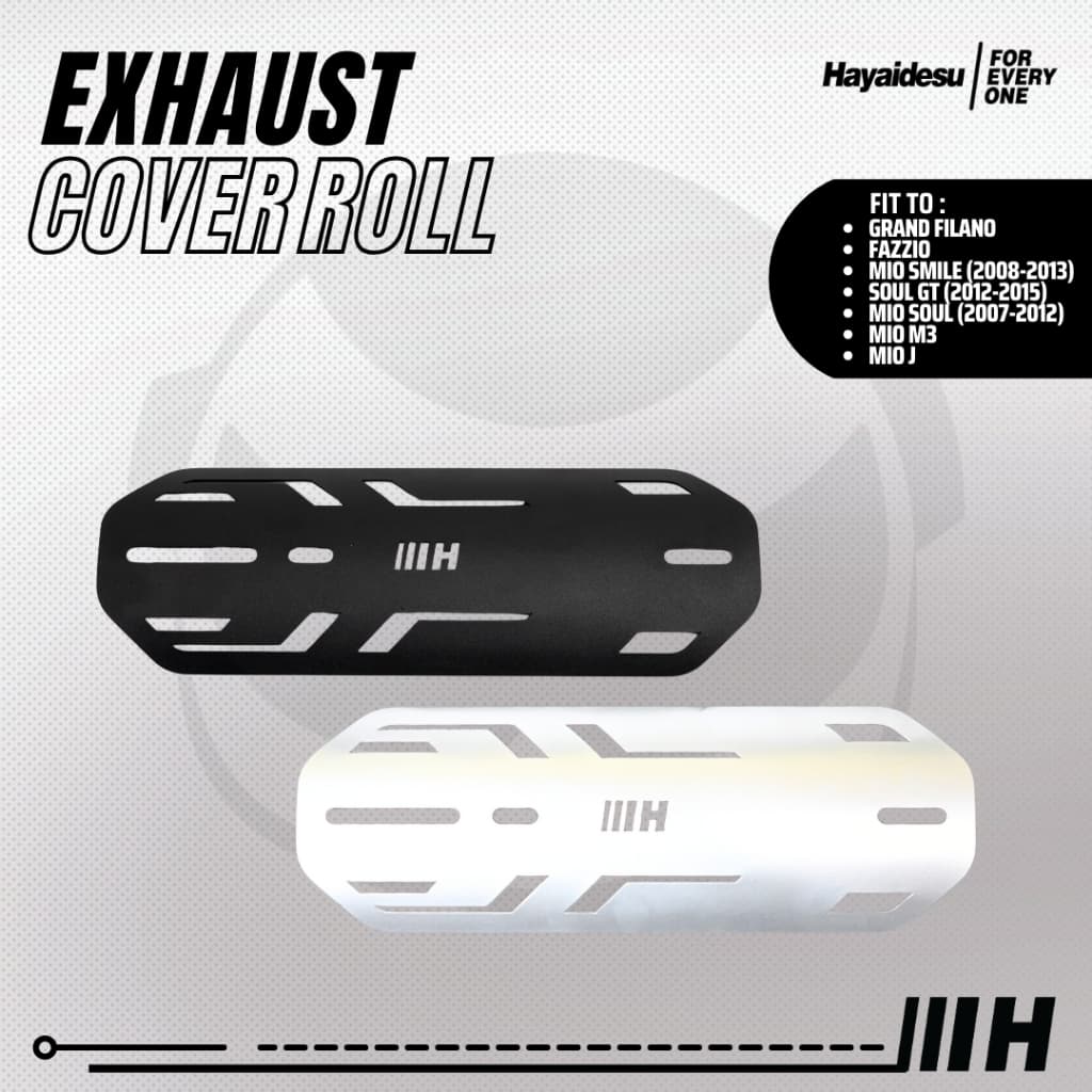 ท่อไอเสีย/ท่อไอเสีย (ROLL) Mio Smile, Soul Carbu, Soul GT, Fazzio, Grand Filano Mio M3, Mio J Yamaha Motorcycle Exhaust Protector Shield HAYAIDESU