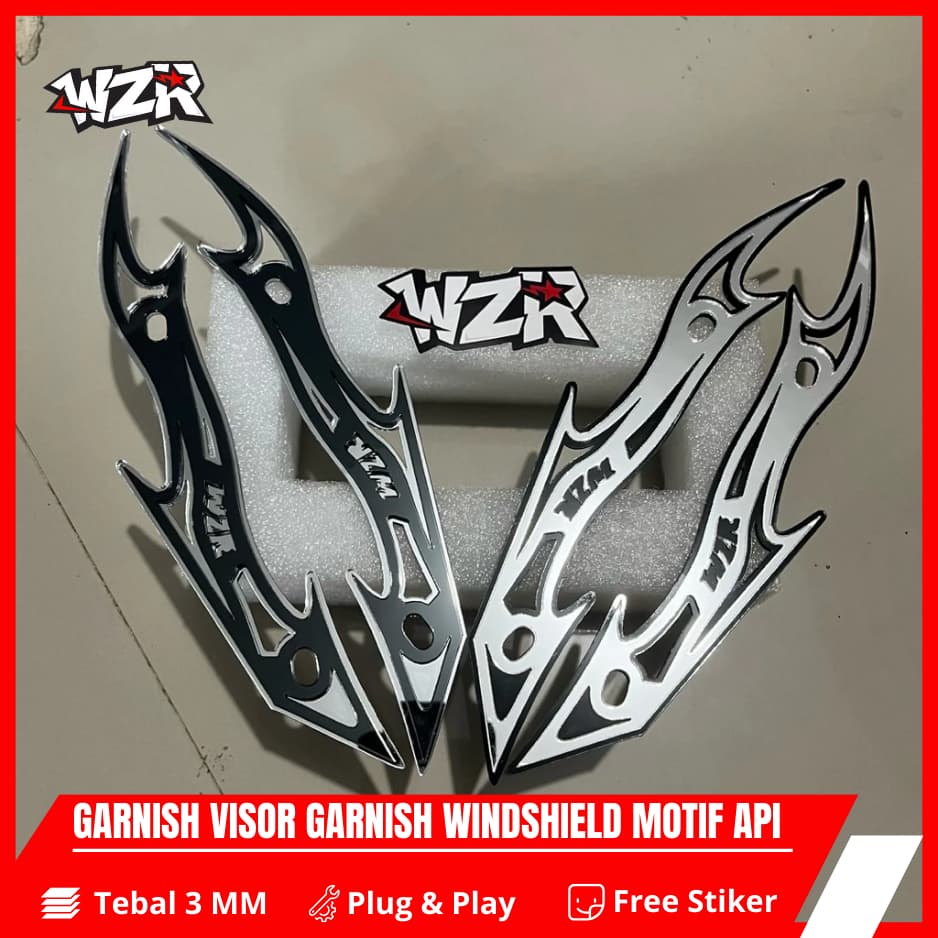 กระบังหน้า Garnish กระจกหน้ารถ Garnish Fire Motif Nmax Old Nmax New Nmax Neo Nmax Turbo