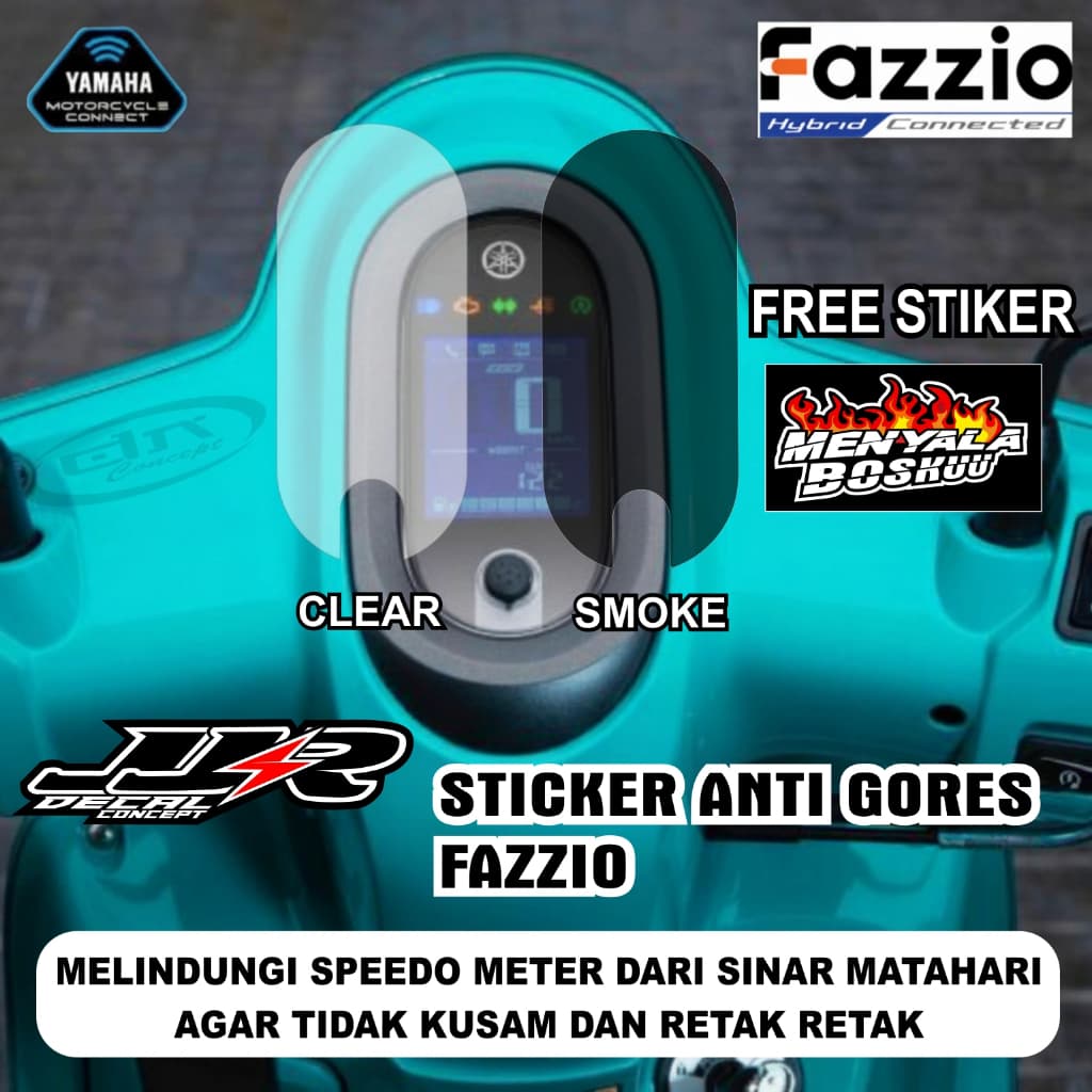 Anti-Scratch Speedometer Protector สติกเกอร์สําหรับ Yamaha Fazzio รถจักรยานยนต์ฟรีสติกเกอร์ LIGHT UP BOSS
