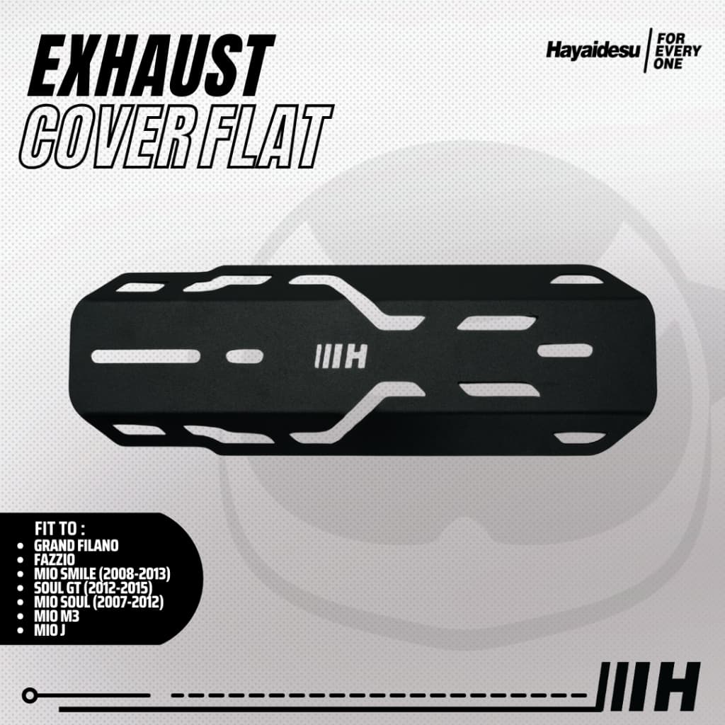 ท่อไอเสีย/ท่อไอเสีย (FLAT SMALL) Mio Smile, Mio Soul Carbu, Soul GT, Fazzio, Filano, Mio M3, Mio J Yamaha Motorcycle Exhaust Protector Shield HAYAIDESU