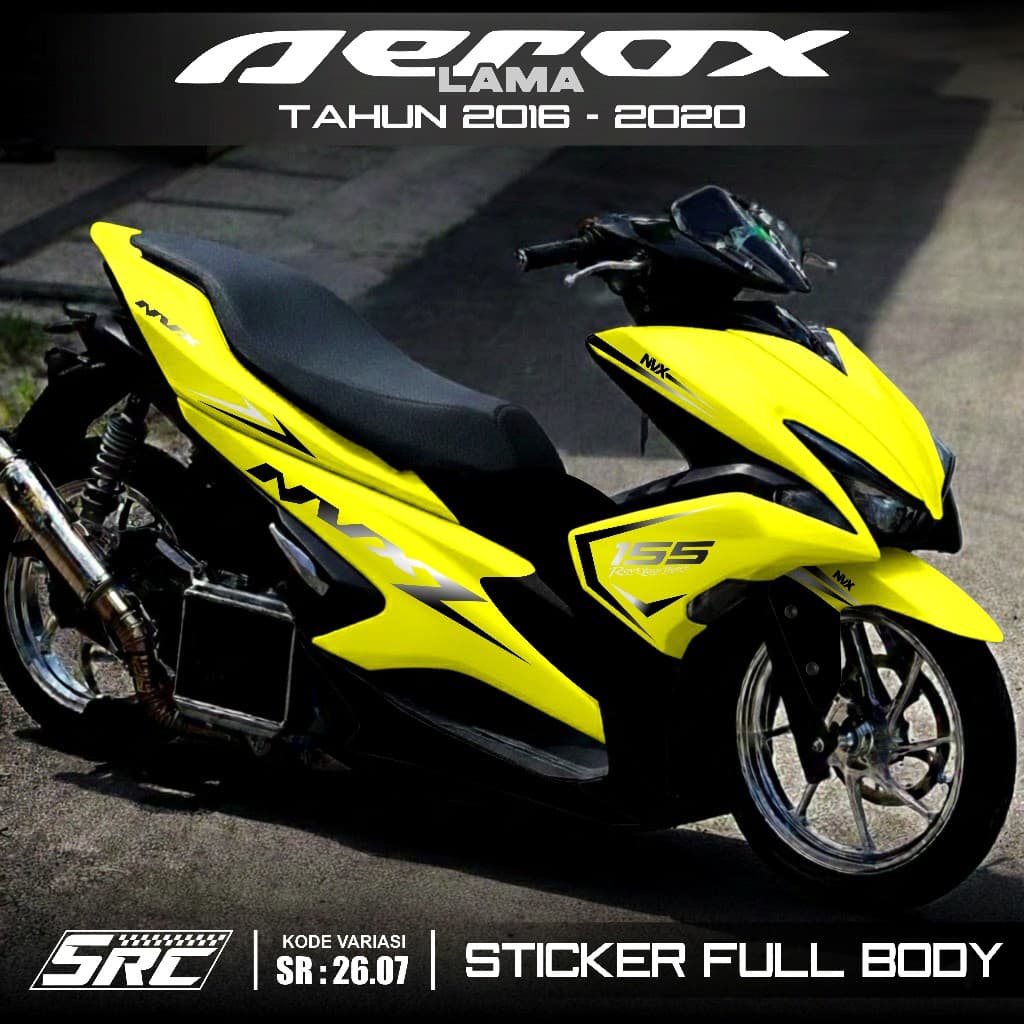 ล่าสุดสติกเกอร์เต็มตัว Yamaha Aerox Old VVA 2016 2017 2018 2019 2020 Full Body สติกเกอร์ Aerox Old Racing Motif Simple Aerox Old Racing Simple Graphic Aerox Racing SR 26.07