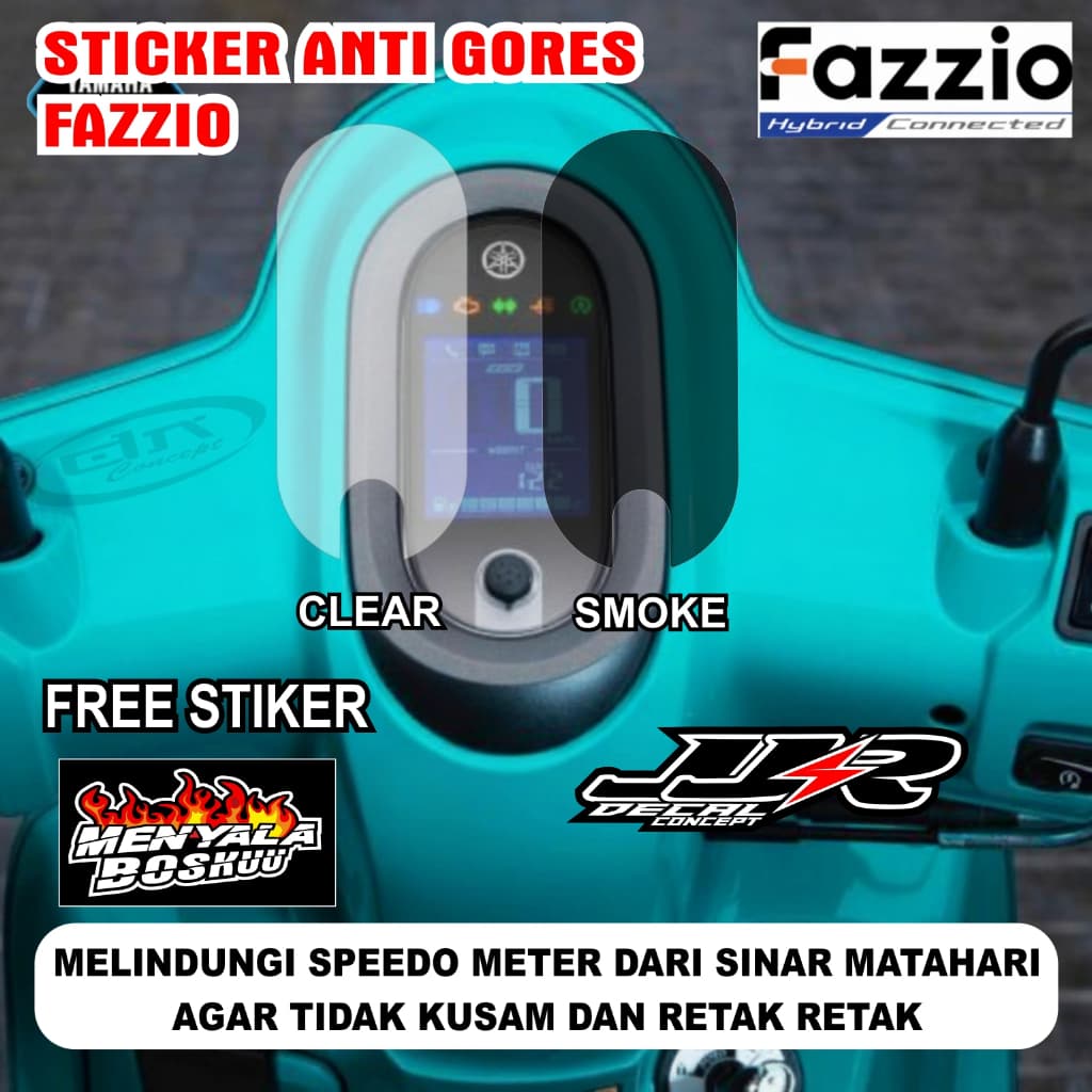 Yamaha Fazzio รถจักรยานยนต์ Speedometer Protector Anti-Scratch สติกเกอร์ CLEAR ฟรีสติกเกอร์ LIGHT UP BOSS