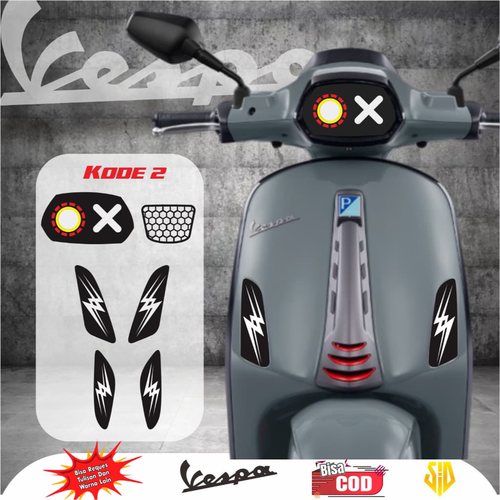 VESPA SPRINT S TURN LIGHT AND LIGHT STICKER / COMPLETE แพคเกจ VESPA FRONT AND REAR LIGHT STICKER / Vespa Sprint ไฟเลี้ยวสติกเกอร์