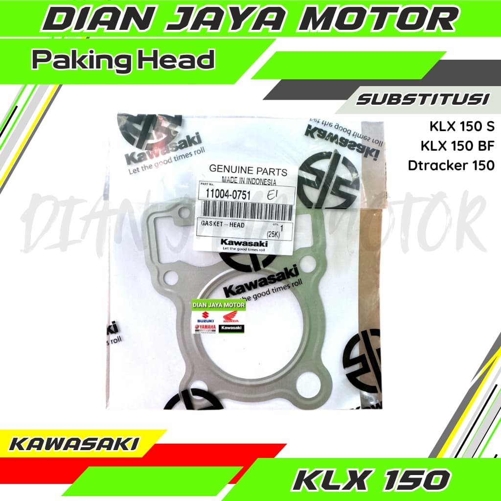 KAWASAKI ปะเก็นปากหัว hed KLX 150 S KLX 150 BF Dtracker Original Kawasaki ของแท้ Part Paking can KLX