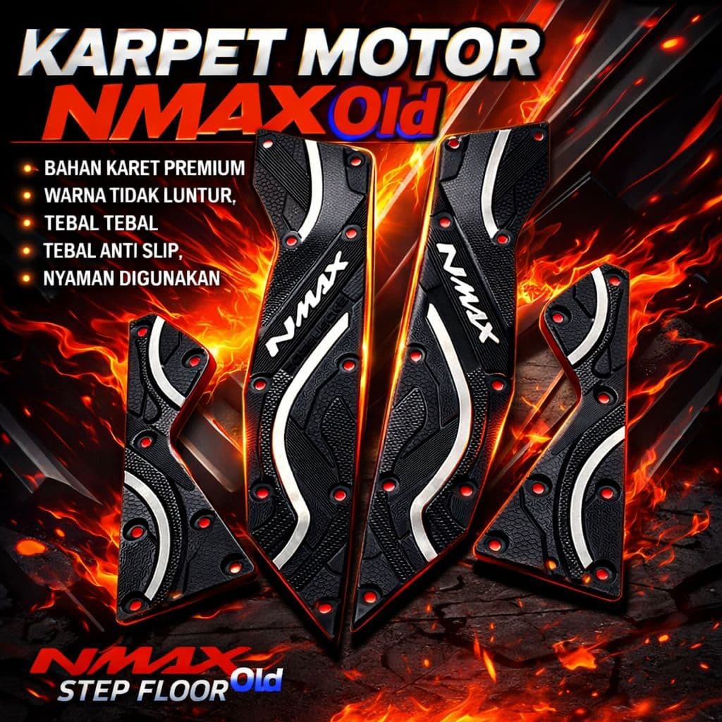 พรมมอเตอร์ไซค์ Nmax เก่า พักเท้ายางเดิม พักเท้า Nmax พักเท้า Old Nmax