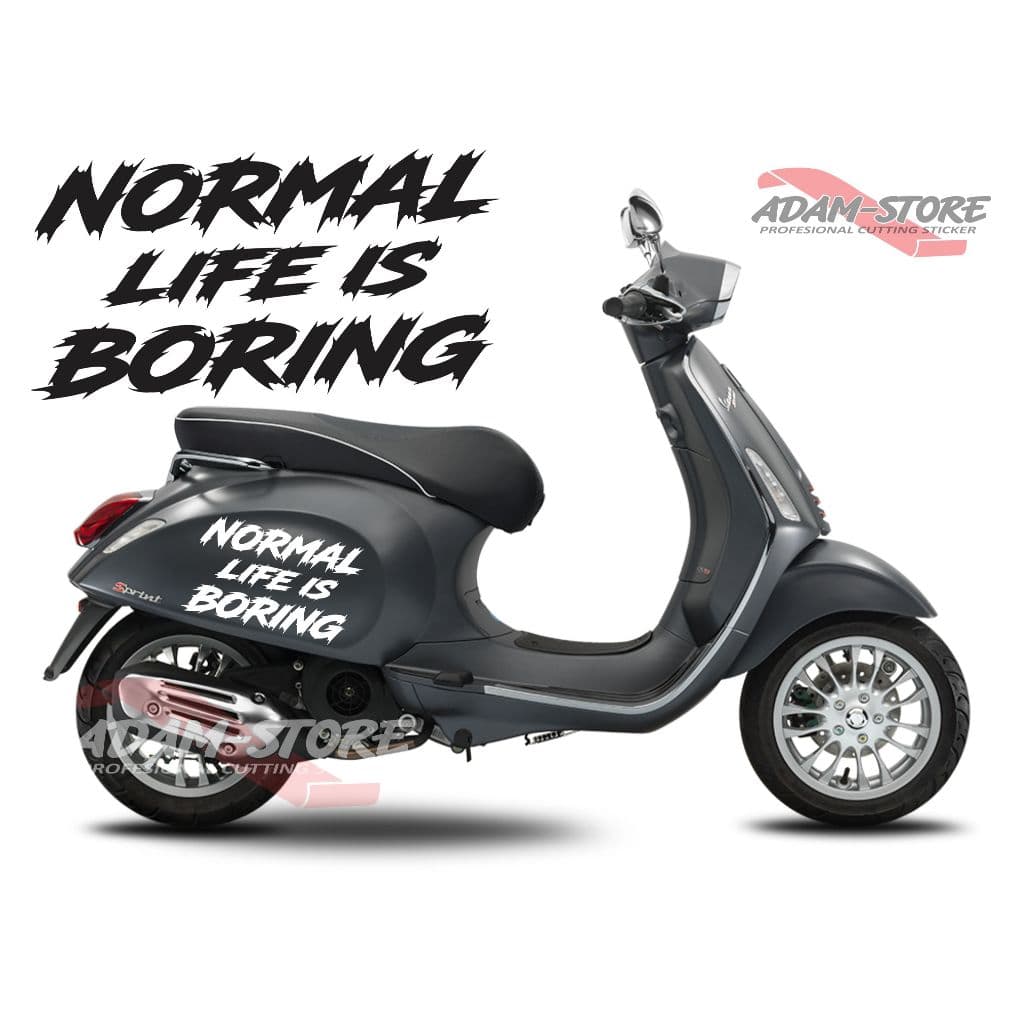 Normal Life Is Boring Sticker / Vespa Primavera Sprint Sticker / Vespa Matic Sticker - VB1