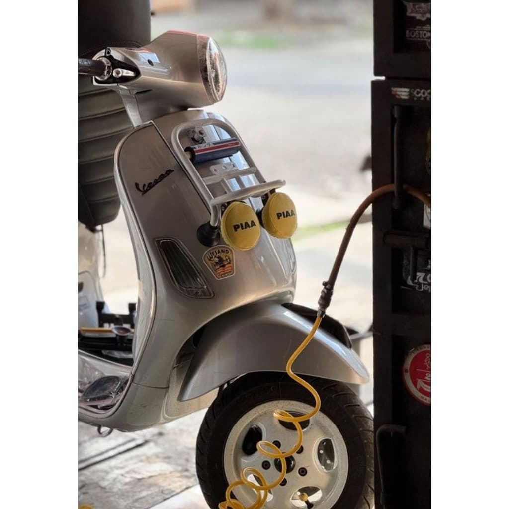 Bullbar / แร็คหน้า Foglamp Vespa Lx Lxv S Sprint Primavera Zip Gts ที่ใส่โคมไฟแร็คหน้า Carrier - สีขาวใส ซิป