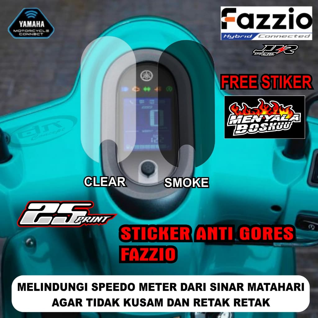 Yamaha Fazzio Anti-Scratch Clear Speedometer Protector Sticker