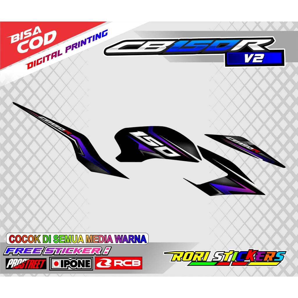 HONDA CB 150R V2 VARIATION STRIPING / HONDA CB 150R MOTORCYCLE VARIATION STICKER LIST
