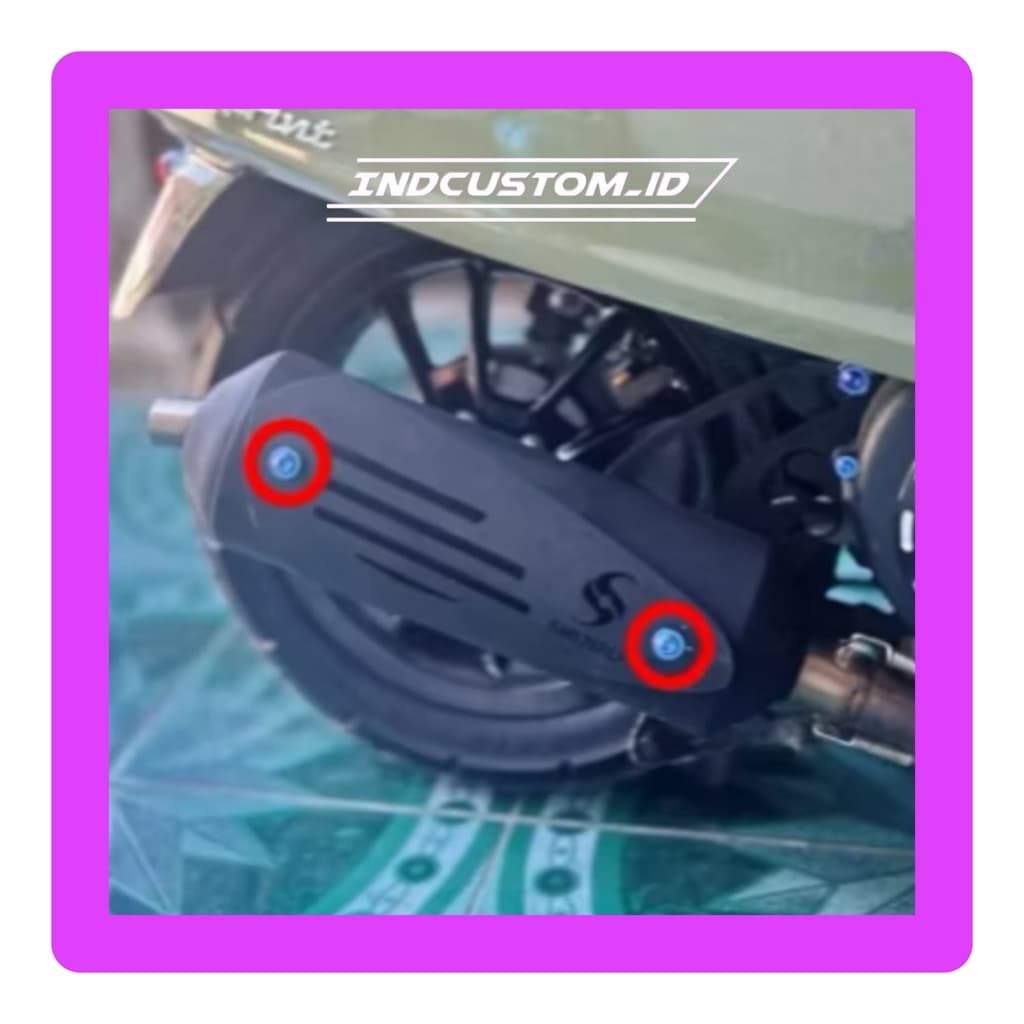 ไทเทเนียมโบลท์ท่อไอเสียชิจิโร่ std racing vespa matic sprint primavera lx s