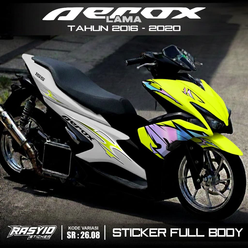 ล่าสุด Full Body สติกเกอร์ Yamaha Aerox Old VVA ปี 2016 2017 2018 2019 2020 เก่า Aerox สติกเกอร์ Full Body เวียดนามสไตล์ Aerox เก่าเวียดนามสไตล์ Aerox กราฟิกสไตล์เรียบง่าย SR 26.08