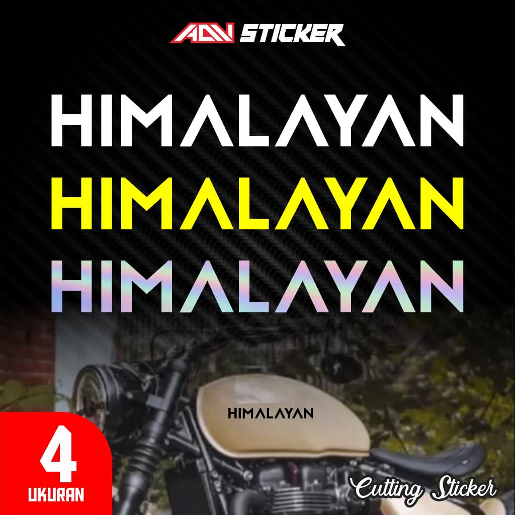 สติ๊กเกอร์ตัดโลโก้ ROYAL ENFIELD HIMALAYAN | สติ๊กเกอร์ตัดมอเตอร์ไซค์ พรีเมี่ยม | 4 ขนาด | 10 สี 4