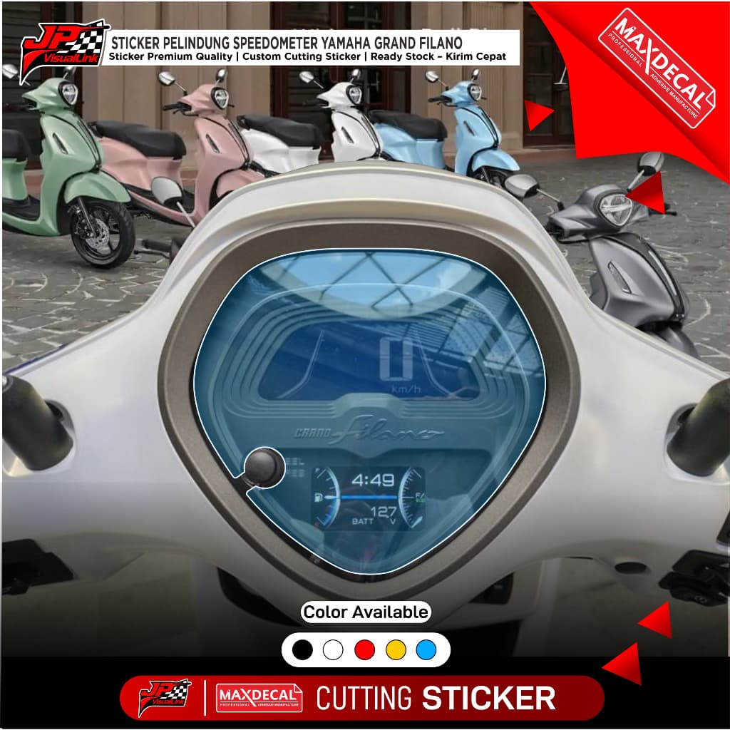 สติ๊กเกอร์เรือนไมล์ Yamaha Grand Filano | Maxdecal Premium Cutting Sticker Anti-Scratch Protector