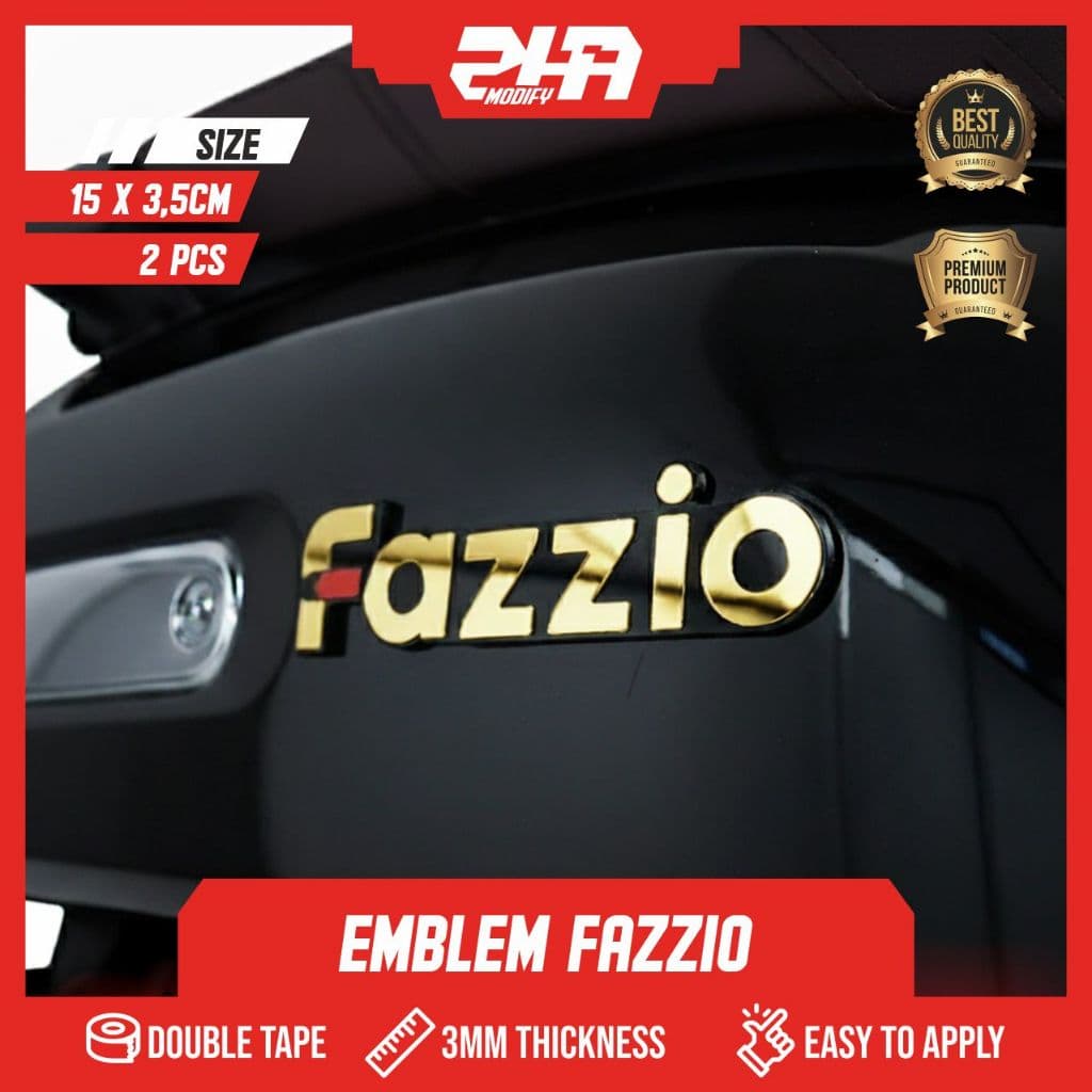 FAZIO 125 EMBLEM FAZIO โลโก้ RAISED ไม่ใช่ YAMAHA FAZZIO สติกเกอร์ FAZZIO 3D สติกเกอร์ FAZIO 125 รถจักรยานยนต์การปรับเปลี่ยนรถจักรยานยนต์รถจักรยานยนต์ EMBLEM รถอุปกรณ์เสริม EMBLEM
