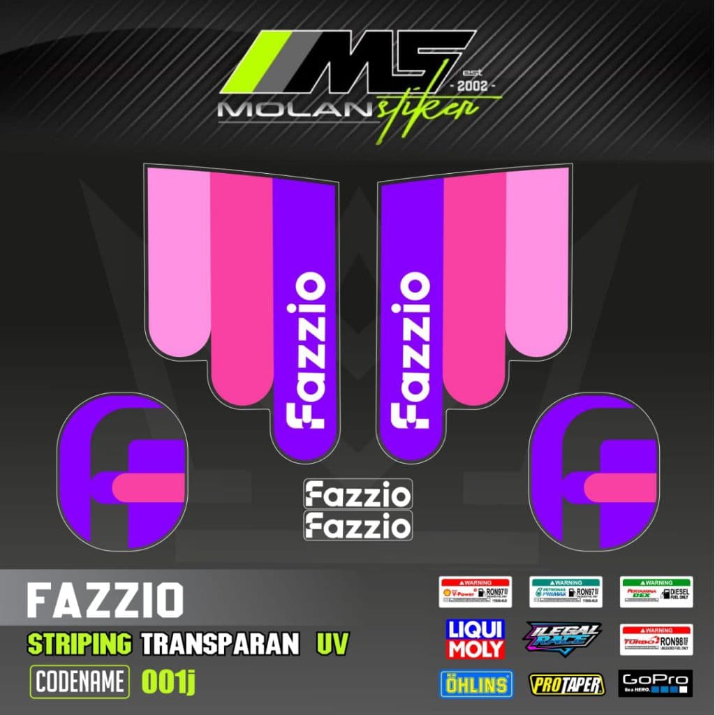 Decal สติกเกอร์ Striping Variation โปร่งใส Uv Fazzio 125 Striping โปร่งใส Uv Yamaha Fazzio Neo Lux Hybrid เชื่อมต่อ Lis Fazzio โปร่งใส Striping ใหม่ Fazzio โปร่งใส Decal Fazzio ตัดสติกเกอร์ Fazzio Striping Original มาตรฐานสีชมพู Fazzio Striping