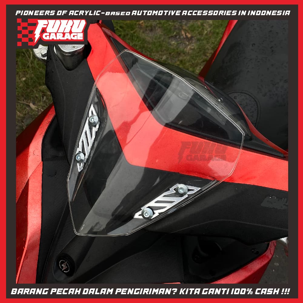 Garnish Visor Aerox เก่า Aerox ใหม่วงเล็บกระจก Aerox อุปกรณ์เสริม Yamaha Aerox Garnish Yamaha NVX, อุปกรณ์เสริมกระจกบังแดด Aerox โดย Fuku โรงรถ