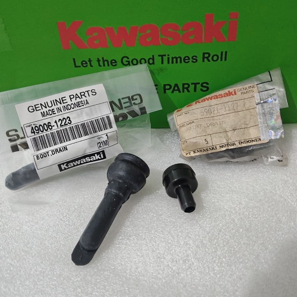 ยางท่อระบายน้ํากล่องกรองบูตข้อต่อท่อระบายน้ํา kawasaki kaze r ninja rr เดิม