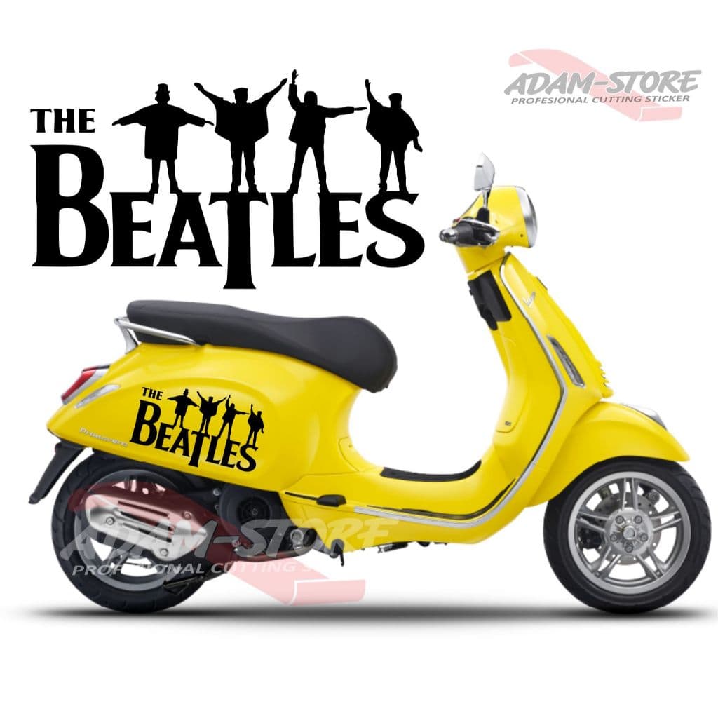 VESPA Sticker The Beatles Motor Vespa Matic Sprint Piaggio Elastic ทนความร้อน - VB82