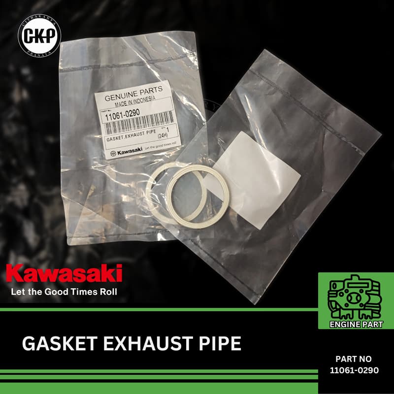 11061-0290 ปะเก็นท่อไอเสีย/ปะเก็น/ท่อไอเสียท่อ Kawasaki Ninja 150 R RR KR KRR ZX - Original Kawasaki อะไหล่แท้