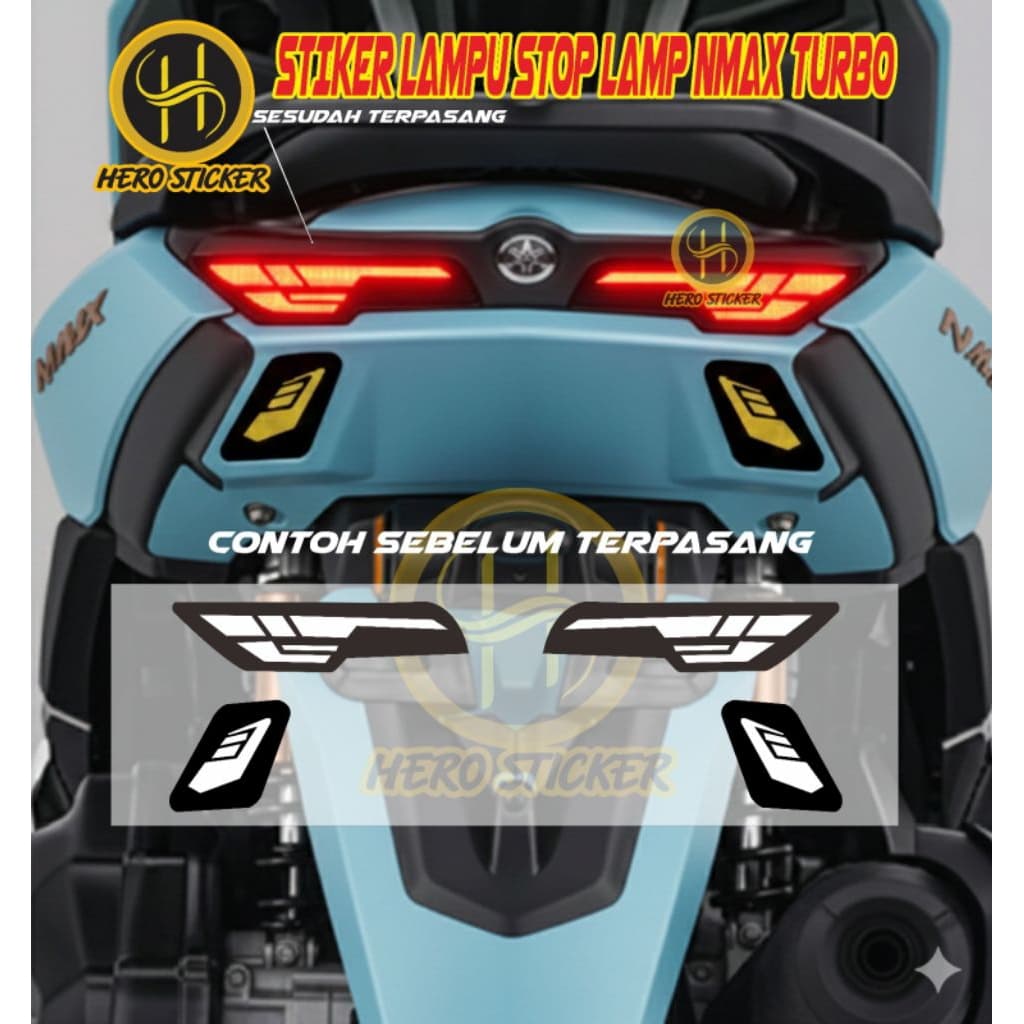 NMAX TURBO/NEO STOP โคมไฟและสติกเกอร์ป้าย TURN NMAX TURBO/NEO โคมไฟด้านหลังและสติกเกอร์ป้าย TURN NMAX TURBO/NEO