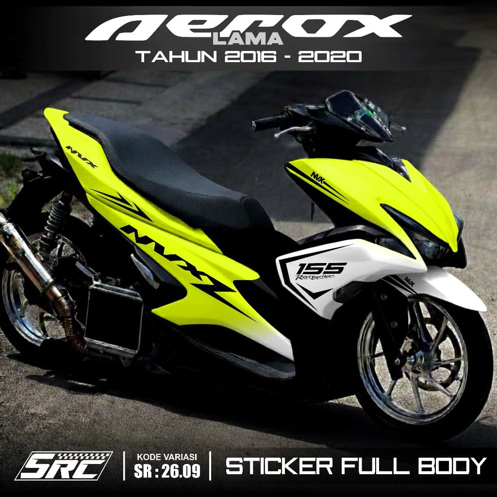 ล่าสุดสติกเกอร์เต็มตัว Yamaha Aerox Old VVA 2016 2017 2018 2019 2020 Full Body สติกเกอร์ Aerox Old Racing Motif Simple Aerox Old Racing Simple Graphic Aerox Racing SR 26.09