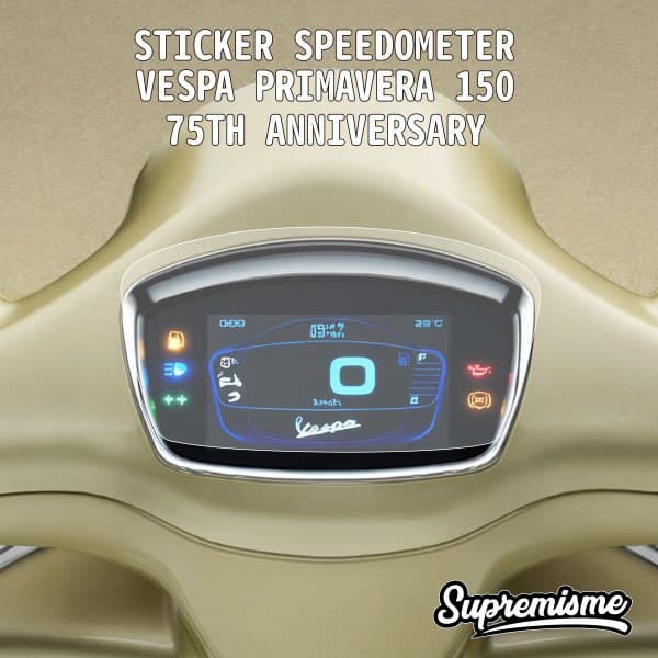 สติ๊กเกอร์กันรอย Vespa Primavera 150 Spido | สติ๊กเกอร์กันรอย Vespa Primavera 150 | Vespa Primavera 150 75th Anniversary Spido Glass Protector Sticker