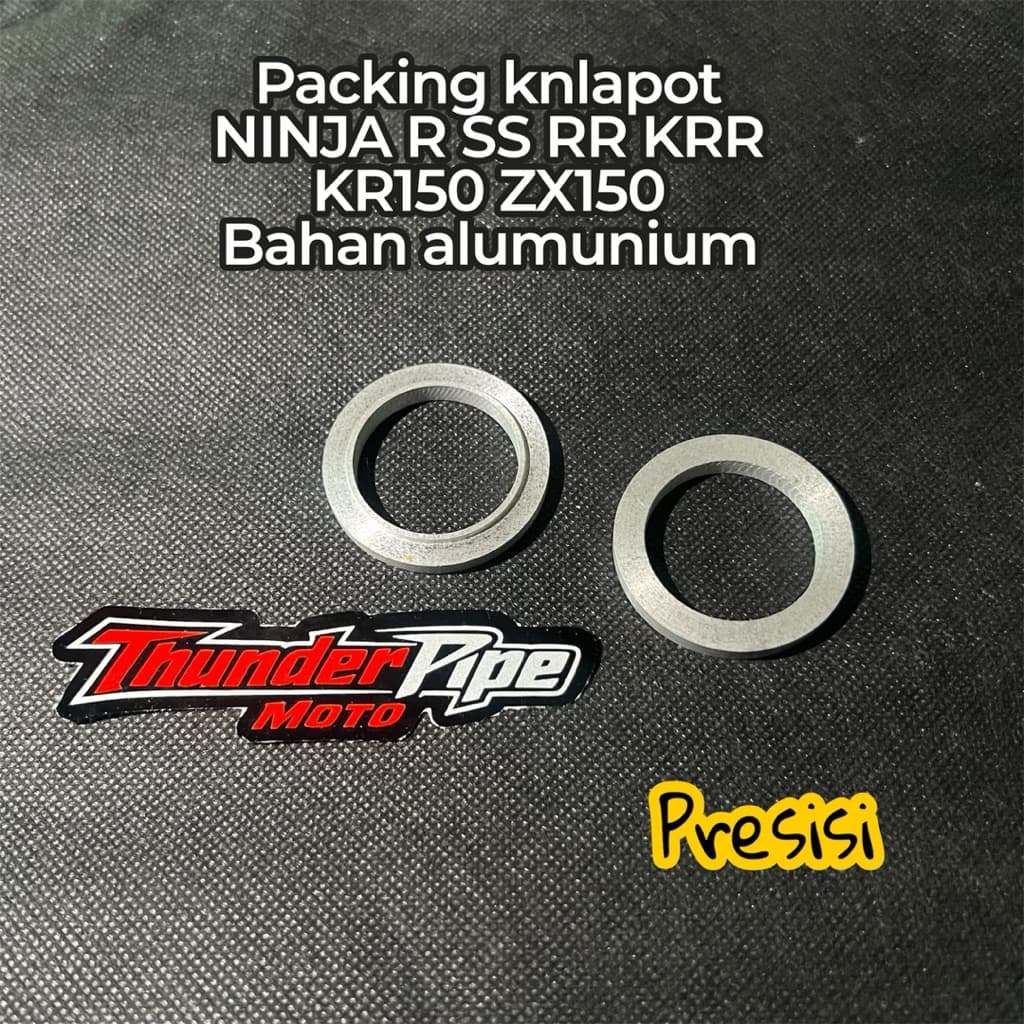 KAWASAKI Ninja R SS RR KRR KR150 ZX150 ปะเก็นท่อไอเสียอลูมิเนียมที่มีความแม่นยํา | ปะเก็นคอไอเสียคาวาซากิ