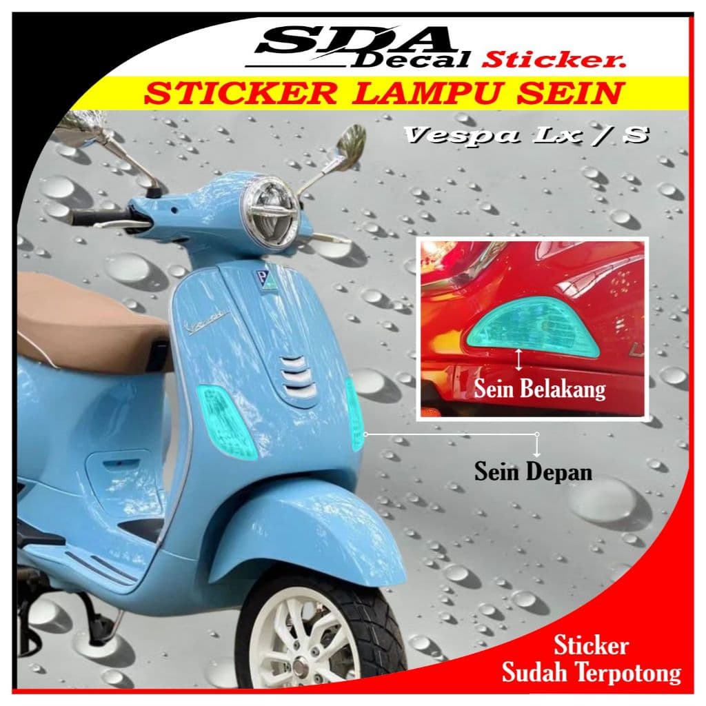สติ๊กเกอร์ไฟเลี้ยว Vespa LX / S 125/150 | สติ๊กเกอร์ไฟเลี้ยว Vespa LX | สติ๊กเกอร์กันรอยไฟเลี้ยว Vespa LX / S 125/150