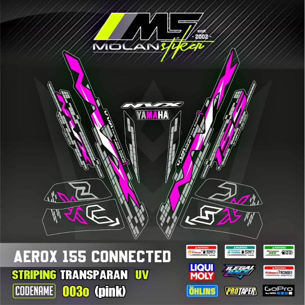 Decal สติกเกอร์ Striping Variation โปร่งใส Uv NVX Aerox 155 เชื่อมต่อ 2020-2024 Aerox V2 Aerox Gen 2 Nvx V2 Aerox ใหม่ Cyber City Yamaha Aerox S Vva Abs Decal Aerox โปร่งใส Stricker Lis Aerox โปร่งใส Striping Aerox โปร่งใส Aerox NVX