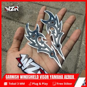 WZR GARNISH WINDSHIELD VISOR YAMAHA AEROX เก่าใหม่อุปกรณ์เสริมรถจักรยานยนต์ GARNISH 2 ชิ้นคู่ GARNISH สําหรับ Yamaha Aerox