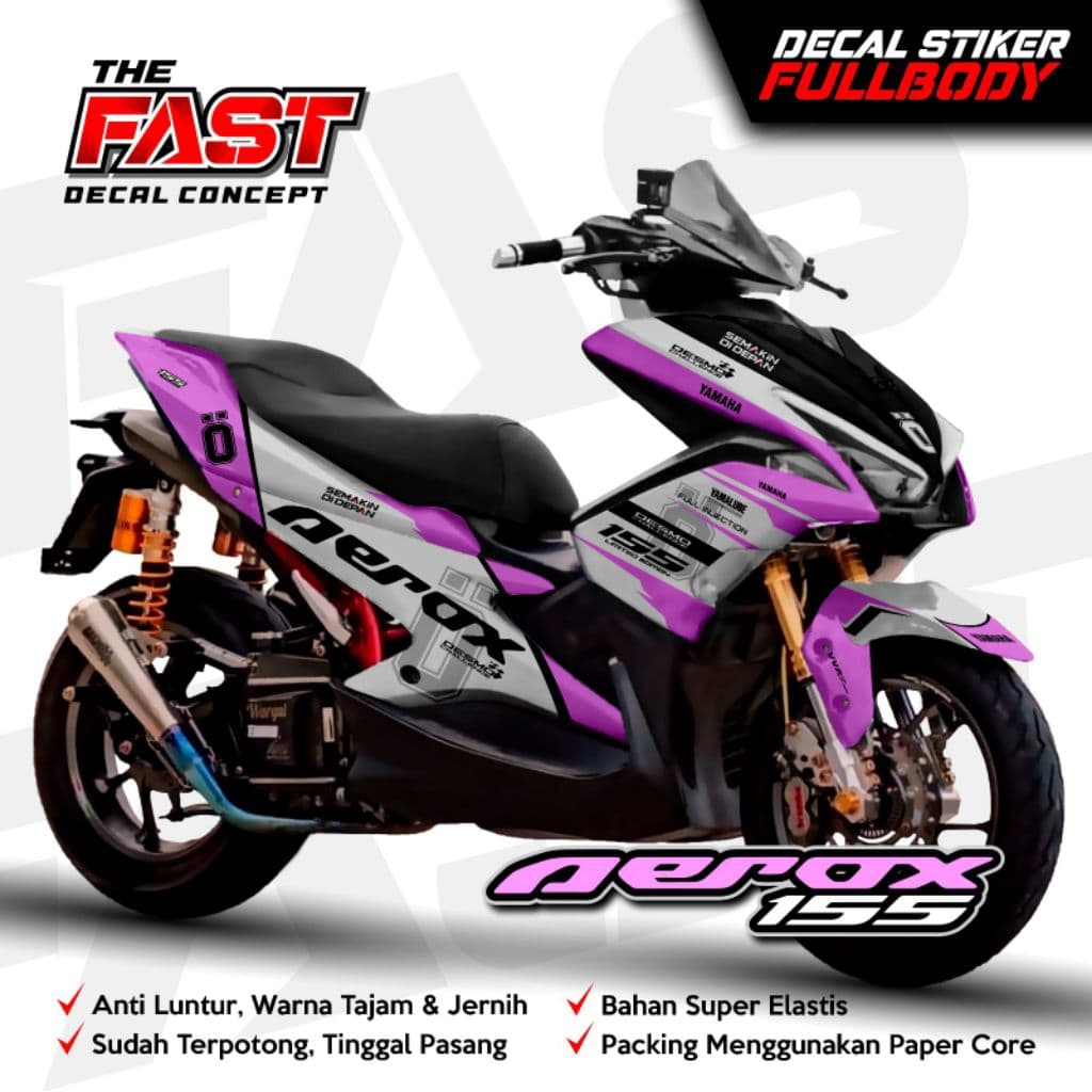 Decal รถจักรยานยนต์ Aerox เก่า Fullbody ง่าย motif Cool สติกเกอร์ Yamaha Aerox สติกเกอร์เก่า Aerox Full body สติกเกอร์เรียบง่าย cool motif