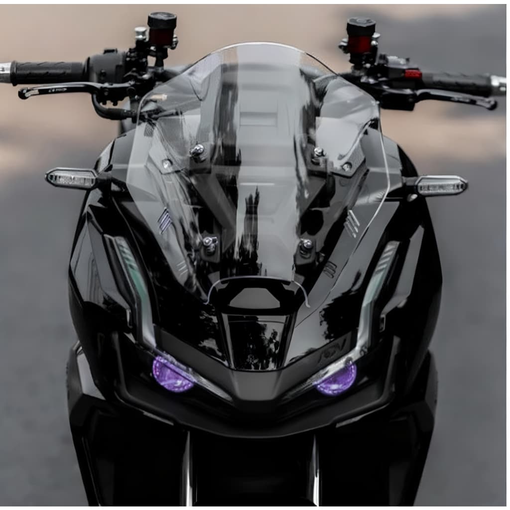 กระจกบังลม/Visor Adv 160/150 รุ่นคาร์บูเรเตอร์แบนประกอบด้วยสลักเกลียวตัวเว้นวรรค Garnish และอะคริลิค