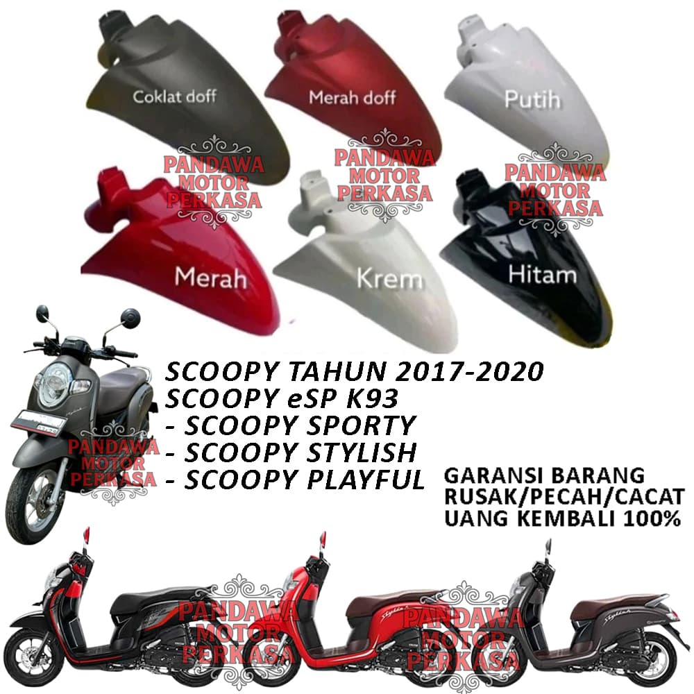 FRONT FENDER SCOOPY 2017 2018 2019 2020 / SCOOPY DONAT TIRE RING 12 SCOOPY ESP K93 FRONT FENDER THICK MATERIAL STANDARD HONDA ORIGINAL