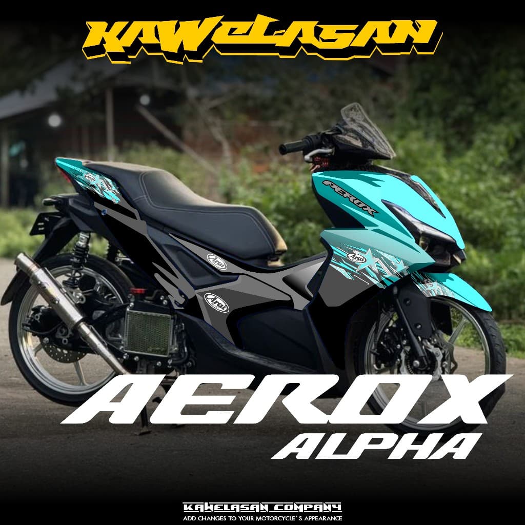 ล่าสุด Yamaha Aerox Alpha Turbo Full Body สติกเกอร์ 2025-2026 Aerox Alpha Turbo Decal สติกเกอร์ Star Gradient Motif Aerox Alpha Yamaha KS.03
