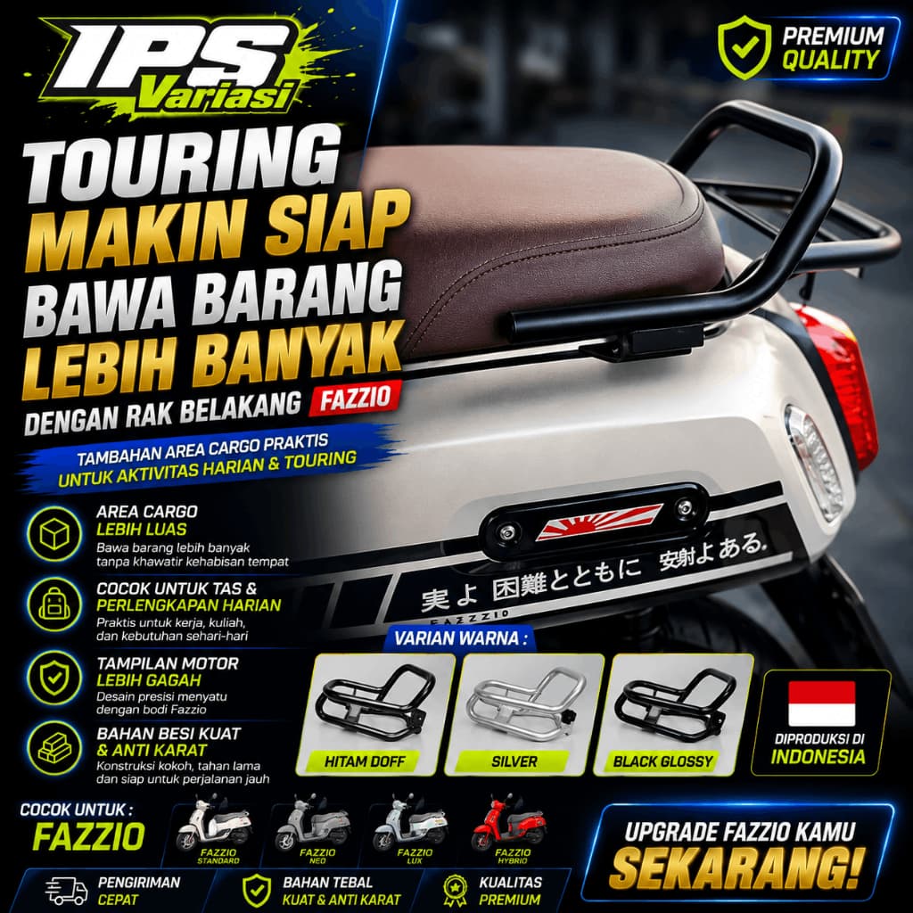 แร็คท้าย Yamaha Fazzio / ขายึดหลัง | อุปกรณ์เสริม Yamaha Fazzio