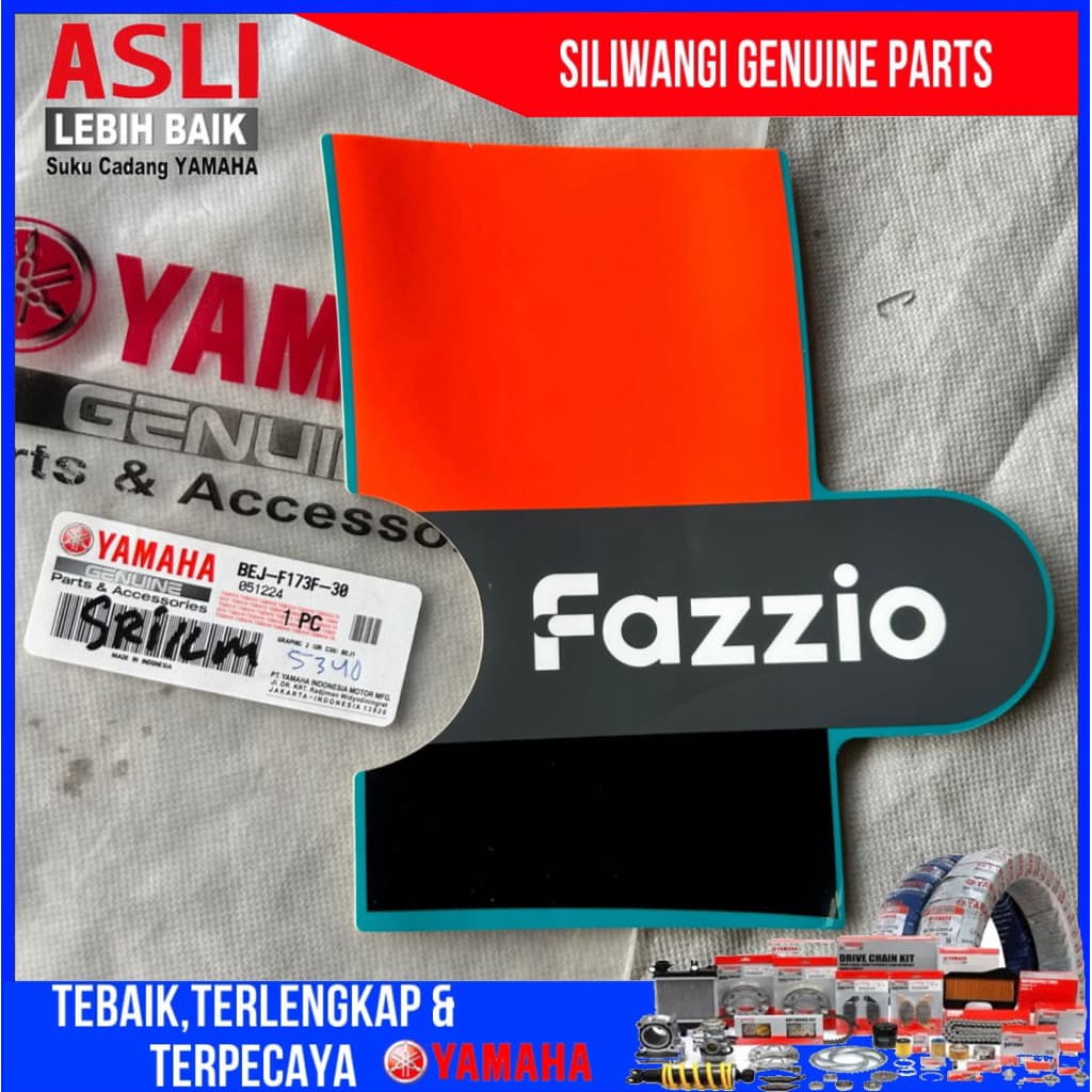 BEJ-F173F-30 สติกเกอร์ปอก Fazzio Fazio Fazio สีส้มซ้าย Original Yamaha อะไหล่แท้