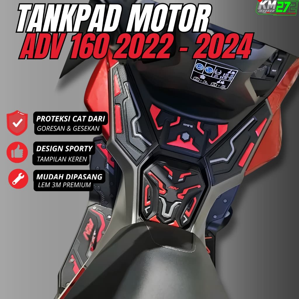 KM272 Motor Adv 160 2022 ถึง 2025 - ตัวป้องกันรถจักรยานยนต์ Adv 160 วัสดุยางเต็มระดับพรีเมียม