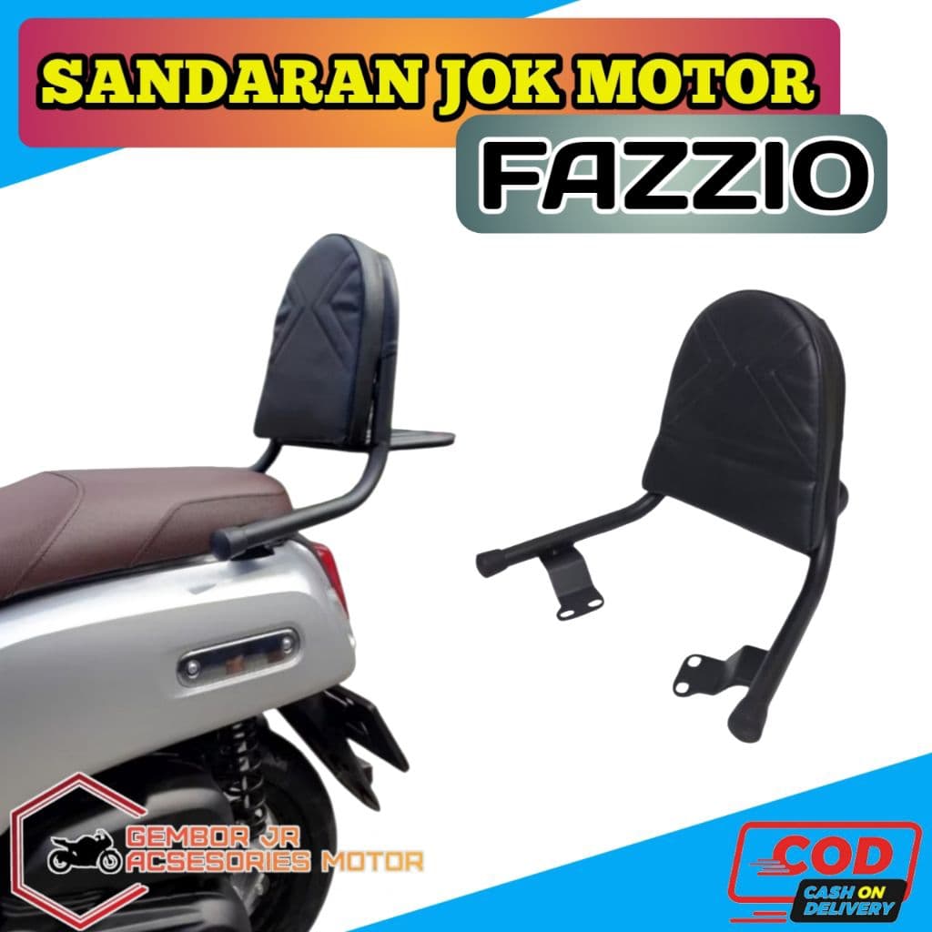 FAZIO MOTORCYCLE Seat พนักพิง 2022 2023 2024 2025 FAZZIO GEAR ULTIMA พนักพิง Yamaha Fazzio พนักพิงเบาะหลังรถจักรยานยนต์ รุ่นกลม Fazzio