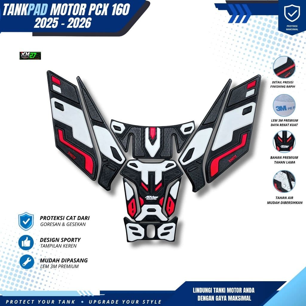 KM272 Tankpad ADV 160 2025 – 2026 ABS/CBS/RoadSync วัสดุยางเต็มระดับพรีเมียม ติดตั้งง่าย