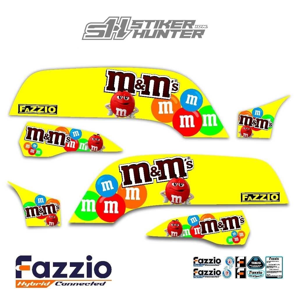 FAZIO สติกเกอร์รูปลอก / MTF M&M / สติ๊กเกอร์HUNTER / YAMAHA FAZZIO / แถบดัดแปลง