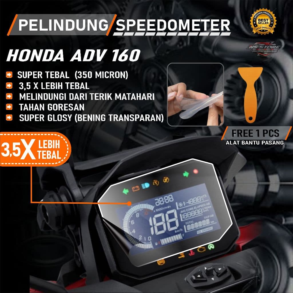 (SUPER THICK) ANTI-SCRATCH SPEEDOMETER HONDA ADV 160 ANTI-SCRATCH STICKER SPEEDOMETER PROTECTOR