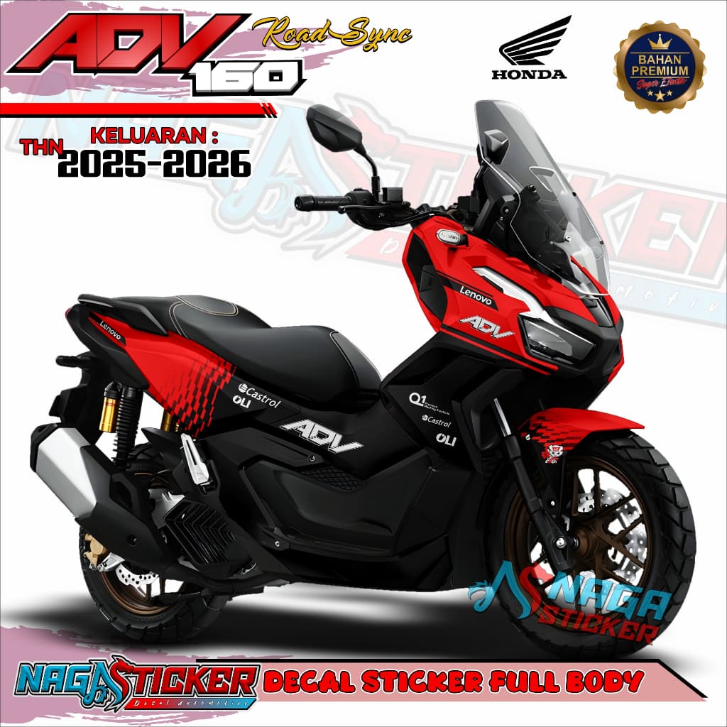 Decal ADV Roadsync สติกเกอร์ FUll Body Honda ADV 160 RoadSync Motif gresaini ADR08 ออกแบบสามารถปรับแต่งได้