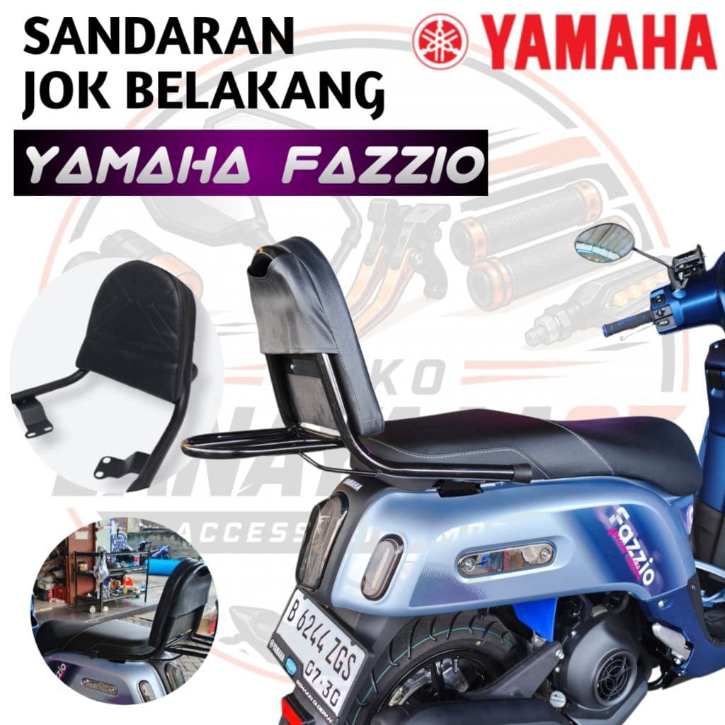 Yamaha Fazzio พนักพิงหลัง Fazzio พนักพิงผู้โดยสาร PNP ที่ยึดเบาะหลังพร้อมติดตั้ง